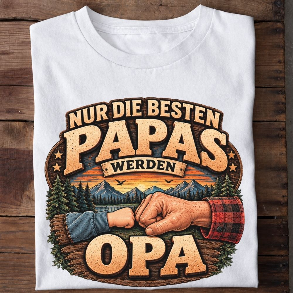 Premium Shirt „Nur die besten Papas werden Opa“