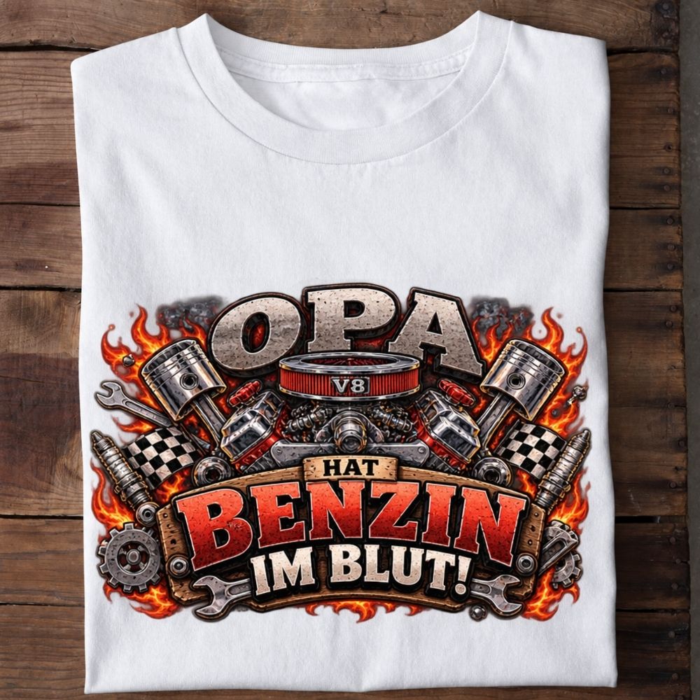 Premium Shirt „Opa hat Benzin im Blut!“