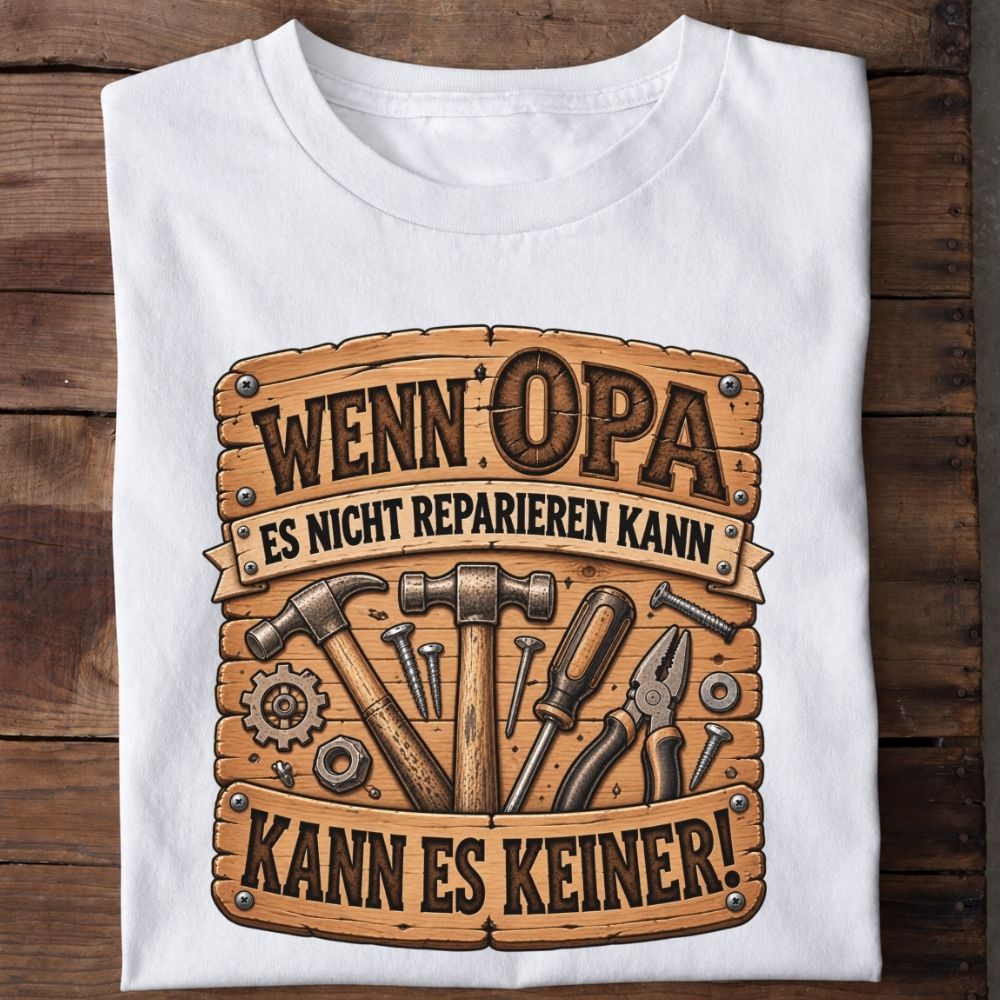 Premium Shirt „Wenn Opa es nicht reparieren kann“