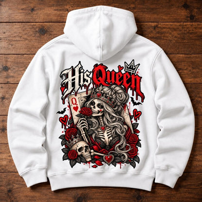 Halloween Hoodie - His Queen (Gothic Couple)