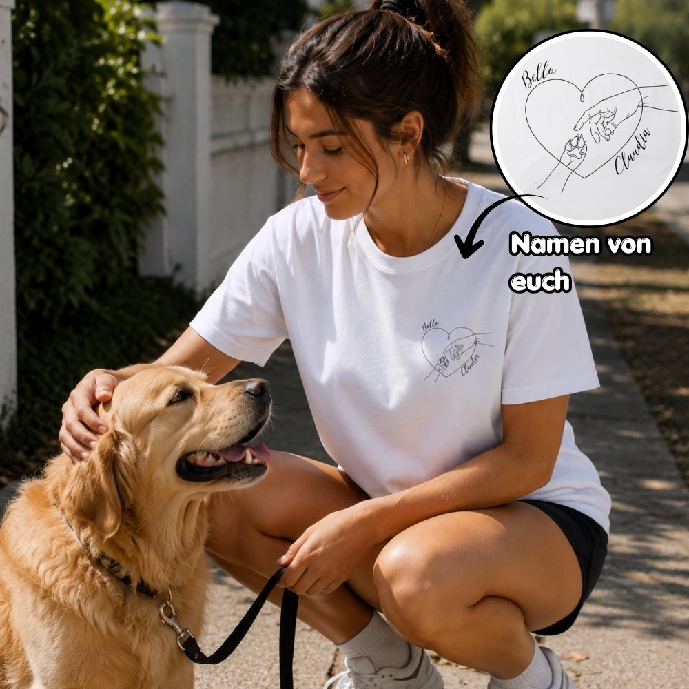 Personalisiertes Shirt "Heartline Pet Art"