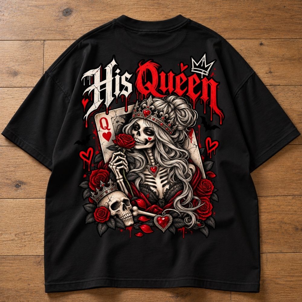 Oversized Shirt - His Queen (Gothic Couple)