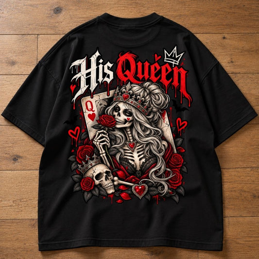 Oversized Shirt - His Queen (Gothic Couple)