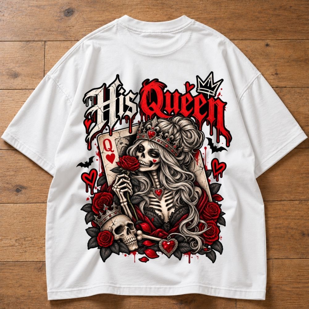 Oversized Shirt - His Queen (Gothic Couple)
