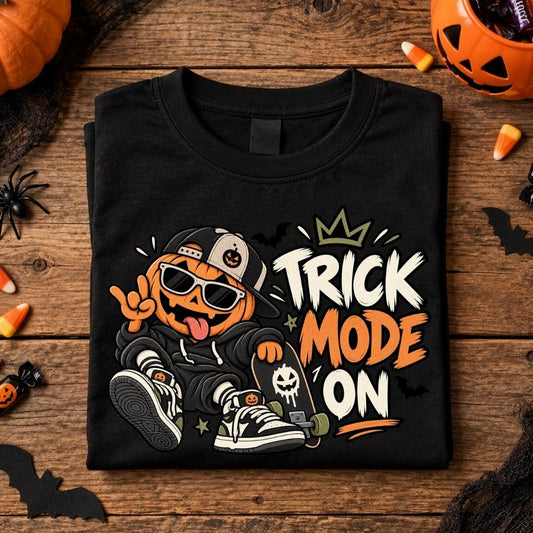 Halloween Kids Shirt - Trick Mode On