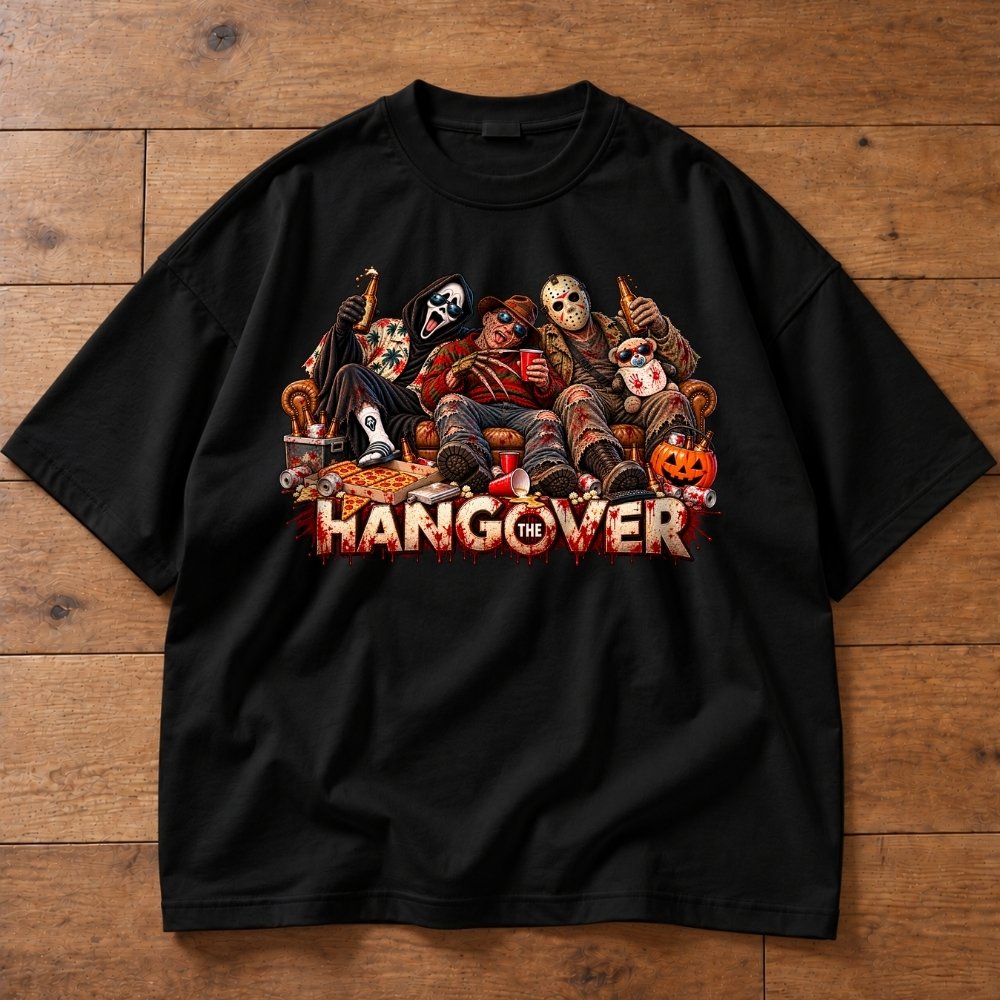 Halloween Oversized Shirt  - Hangover Horror Crew