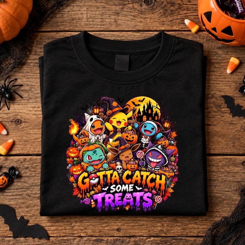 Halloween Shirt Kids -  Gotta Catch Some Treats