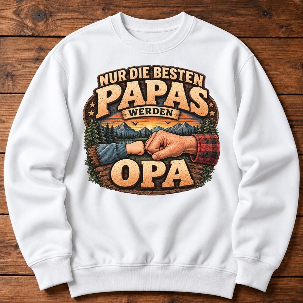 Classic Sweatshirt „Nur die besten Papas werden Opa“