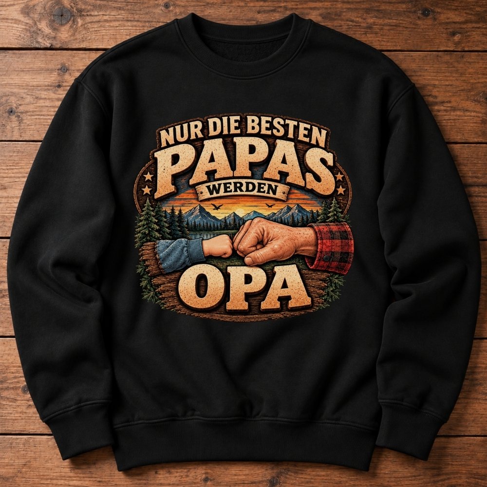 Classic Sweatshirt „Nur die besten Papas werden Opa“