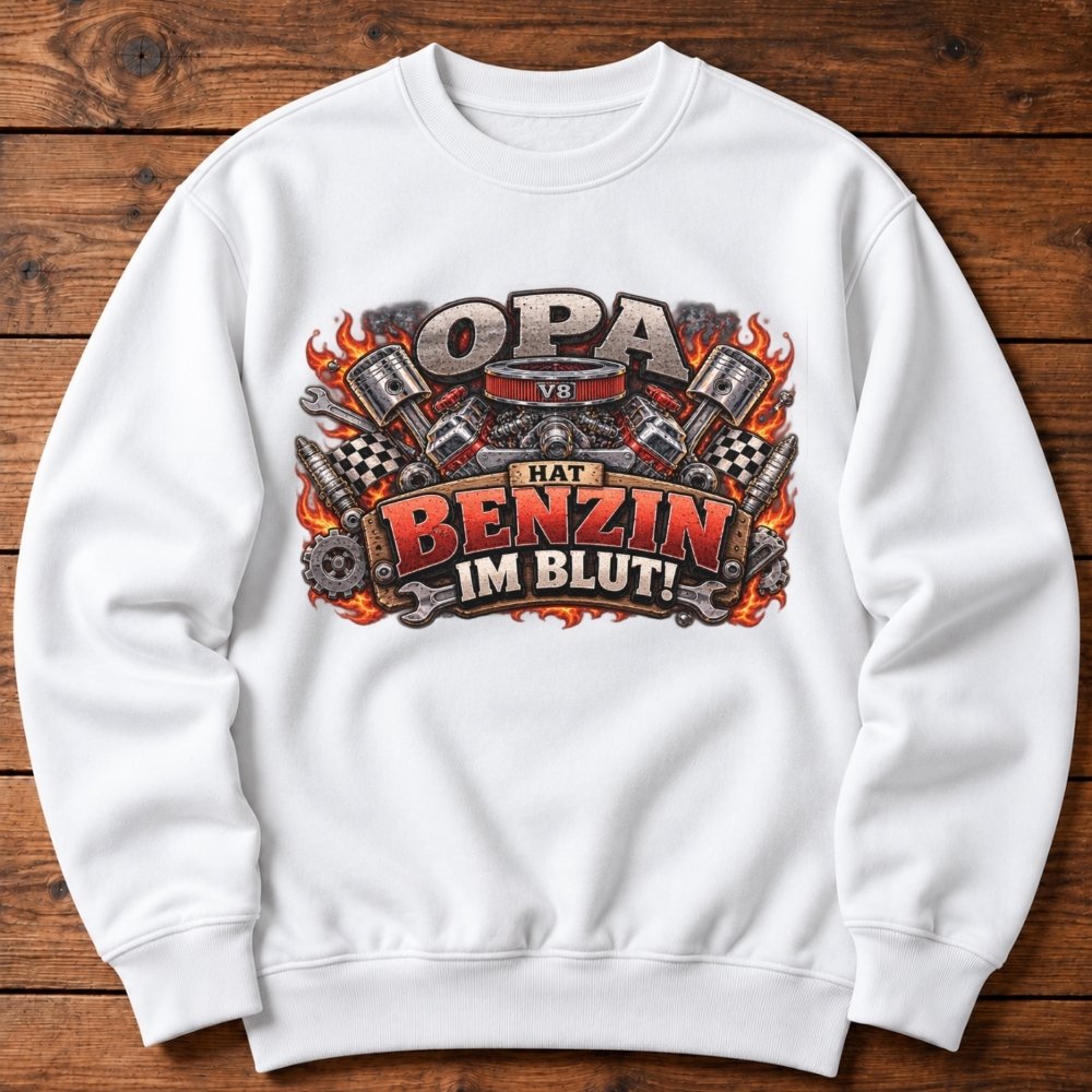 Sweatshirt „Opa hat Benzin im Blut!“