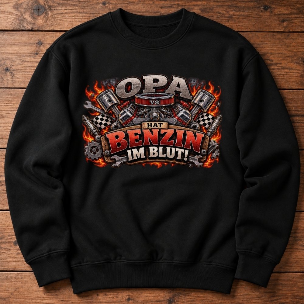 Sweatshirt „Opa hat Benzin im Blut!“