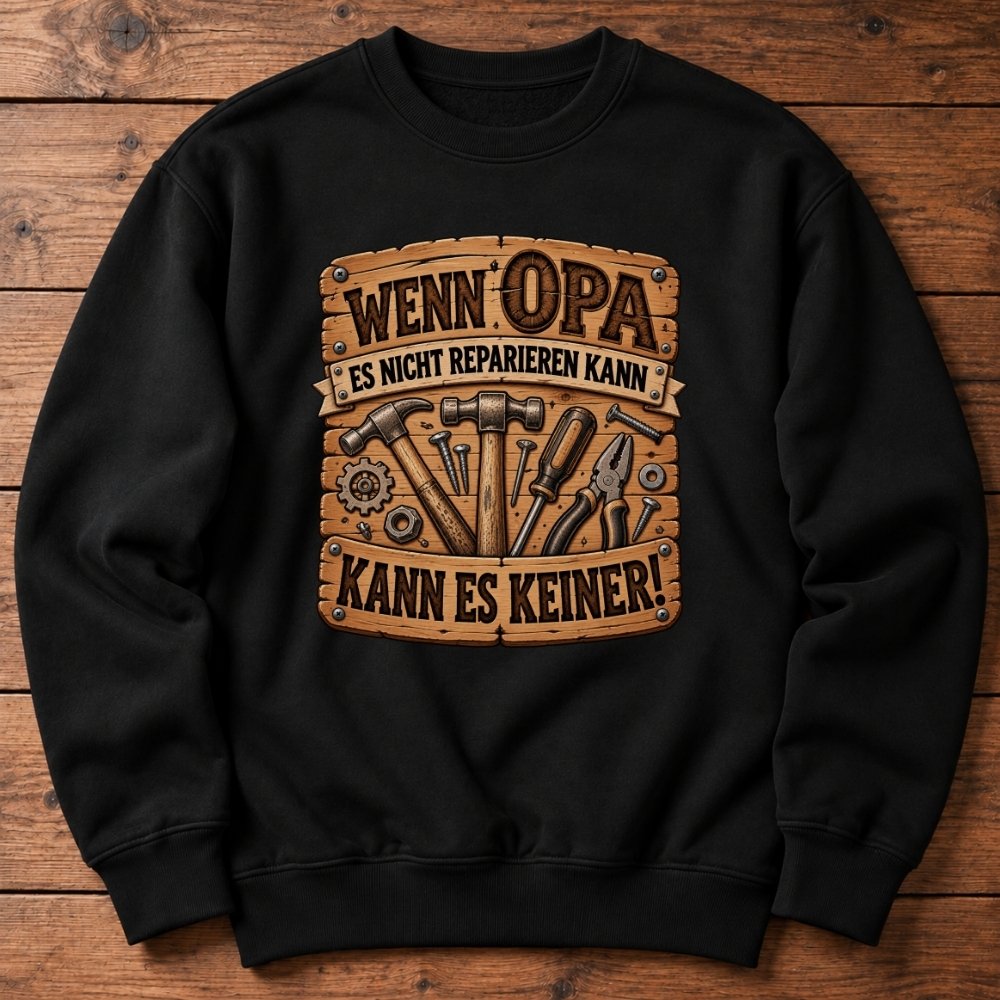 Sweatshirt „Wenn Opa es nicht reparieren kann“