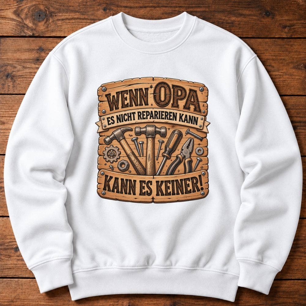 Sweatshirt „Wenn Opa es nicht reparieren kann“