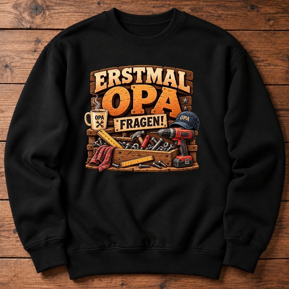 Sweatshirt „Erstmal Opa fragen!“