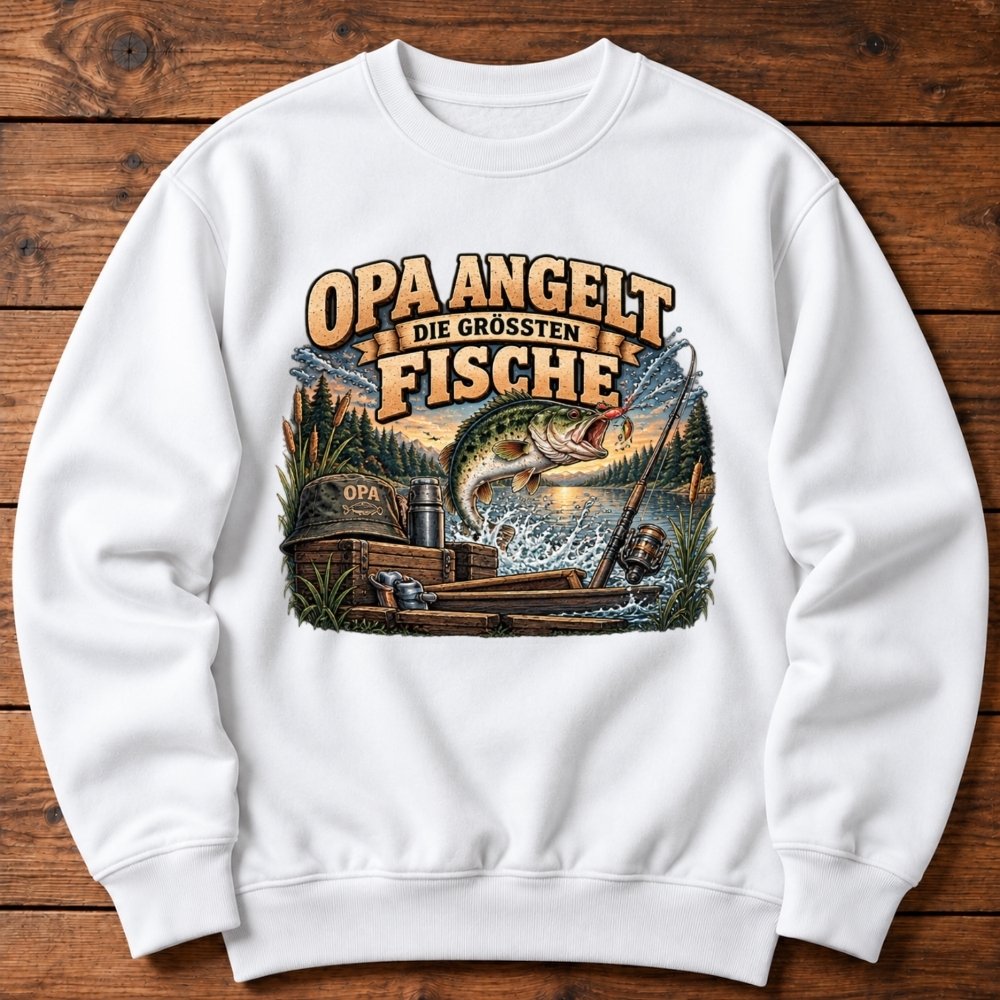 Sweatshirt „Opa angelt die größten Fische“