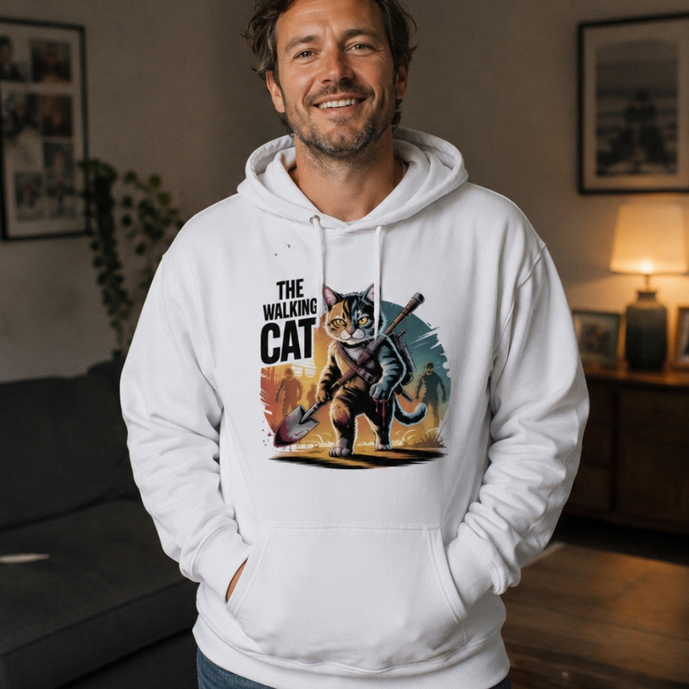 Premium Hoodie - The walking cat