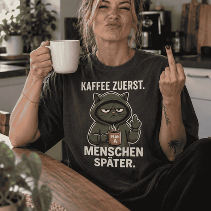 Oversized Shirt "Coffee first."