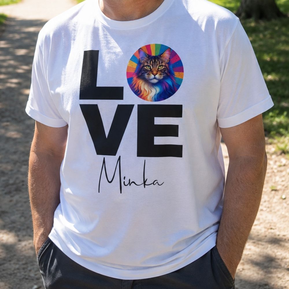 Personalized Cat Shirt "Popart Love"