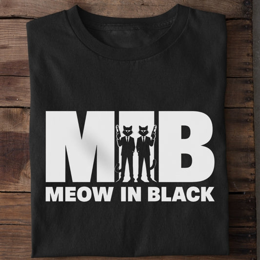 Premium Shirt „Meow in Black"