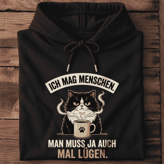 Premium Hoodie "Ich mag Menschen."