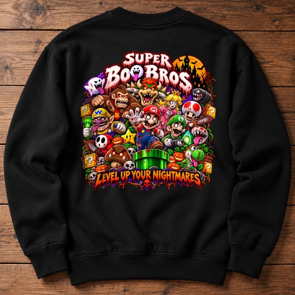Halloween Sweatshirt - Super Boo Bros