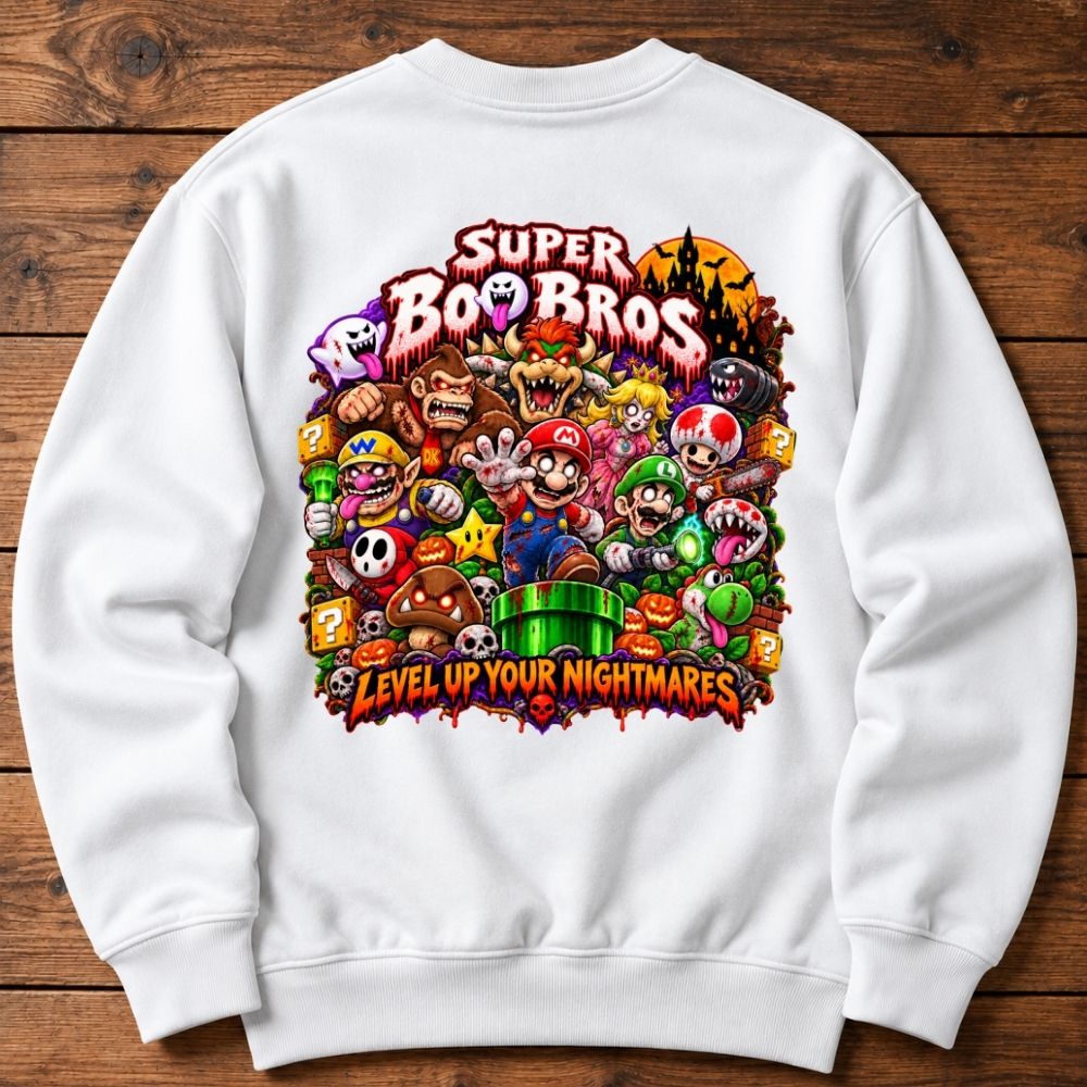 Halloween Sweatshirt - Super Boo Bros