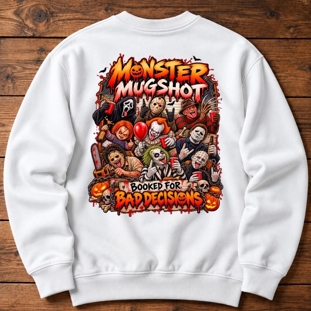 Halloween Sweatshirt - Monster Mugshot