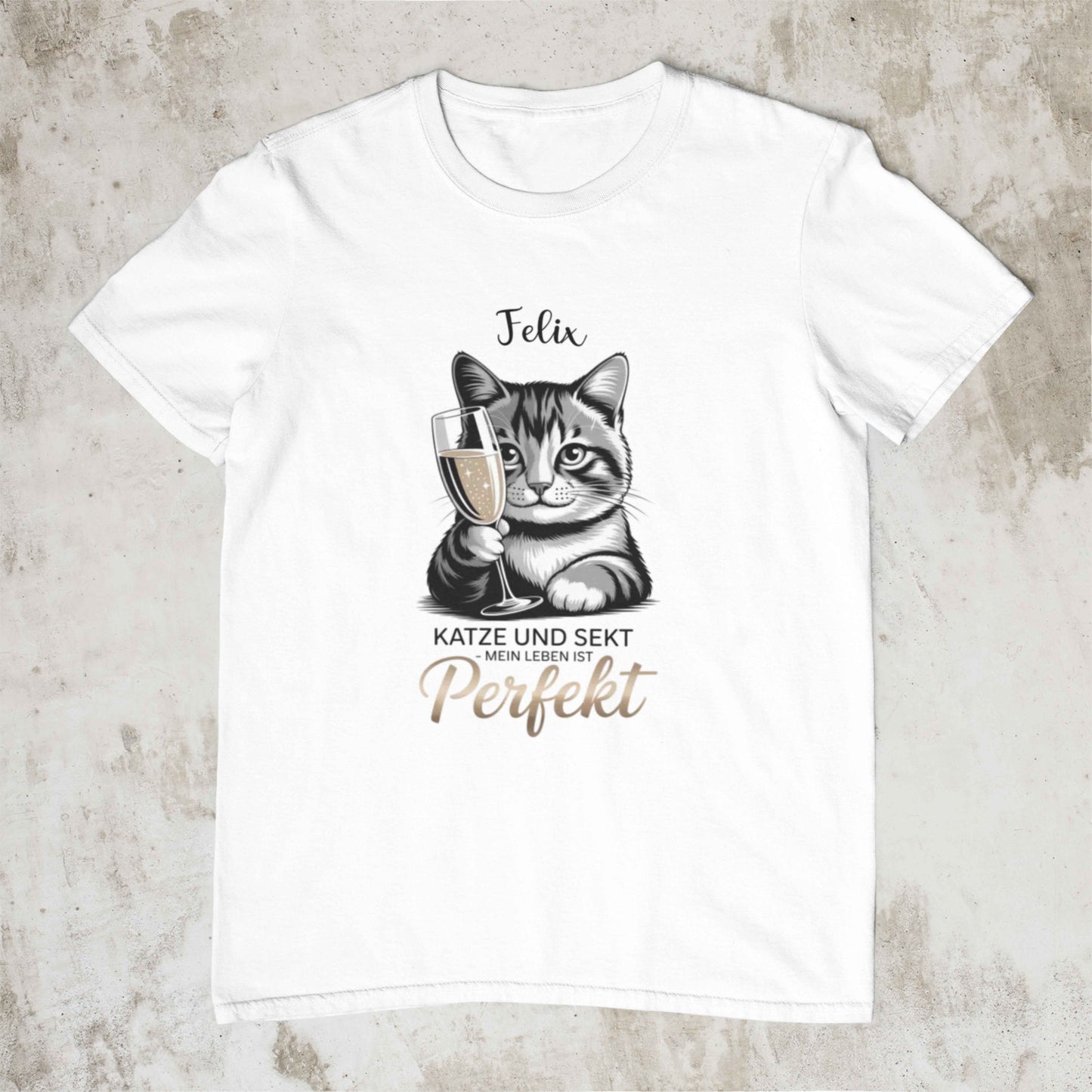 Cat and Sparkling Wine – Personalized Shirt